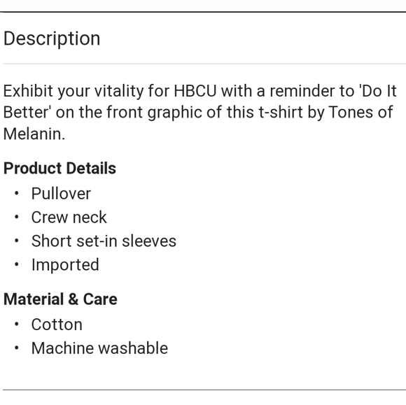 NWT Men's Tones Of Melanin HBCU'S Do It Better T-shirt - Picture 6 of 6